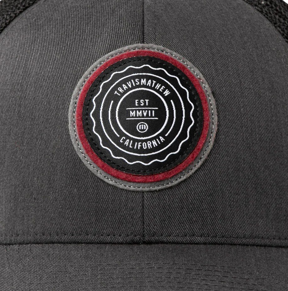 Travis Mathew The Patch cappellino da uomo, heather grey pinstripe