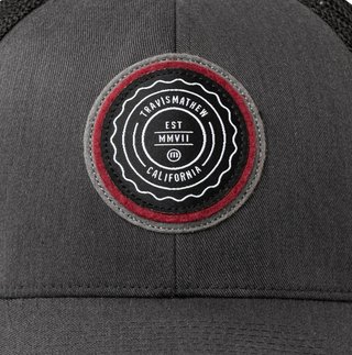 Travis Mathew The Patch cappellino da uomo, heather grey pinstripe