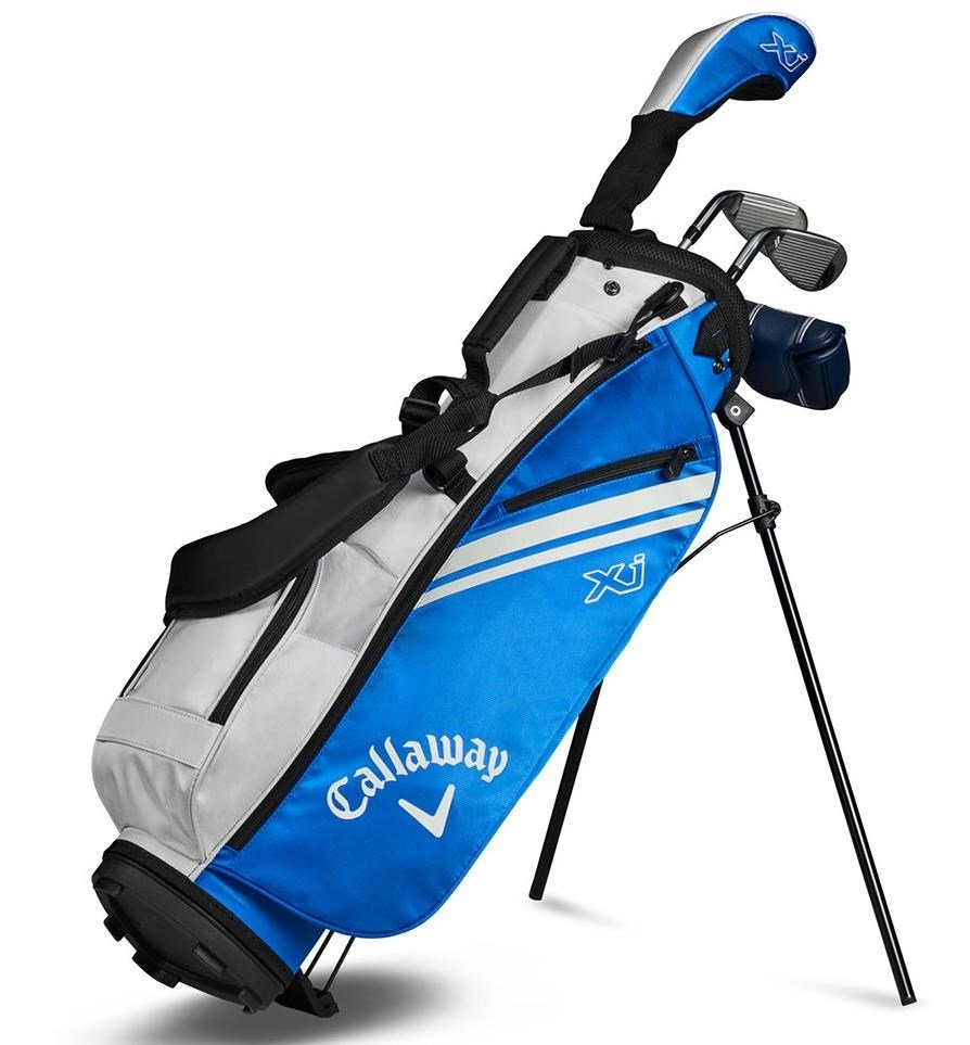 Callaway XJ-1 5PC set da golf junior, grafite, + stand bag, blu/bianco