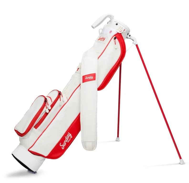 Sunday Golf Loma pencil bag, rosso/bianco sporco