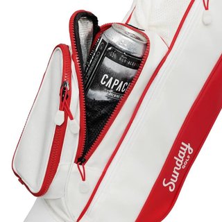 Sunday Golf Loma pencil bag, rosso/bianco sporco