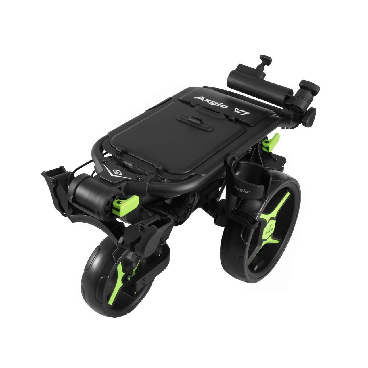 Axglo V1 carrello manuale da golf, nero/verde