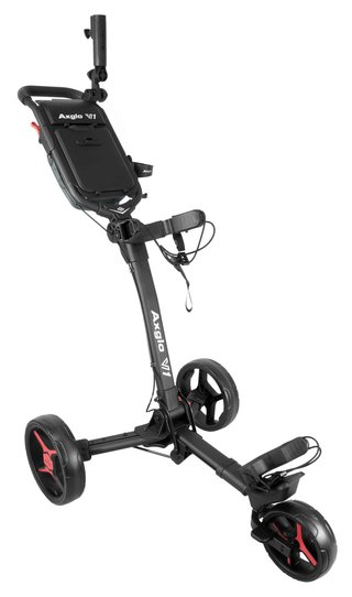 Axglo V1 carrello manuale da golf, nero/rosso