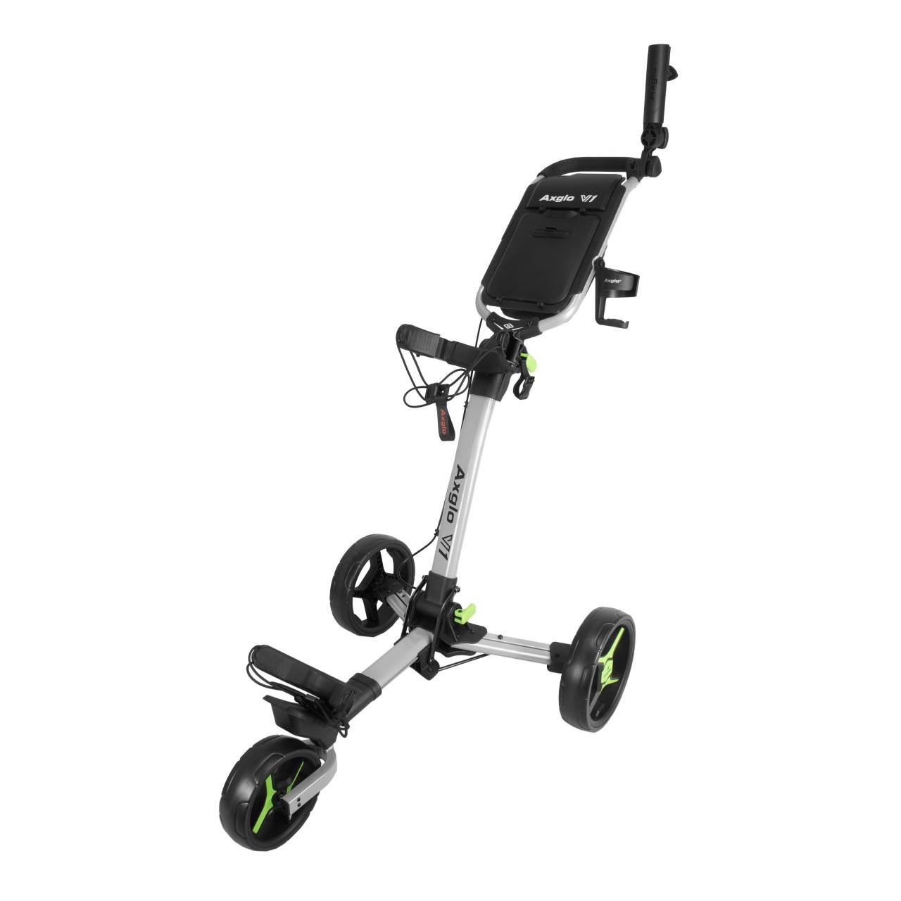Axglo V1 carrello manuale da golf, argento/verde
