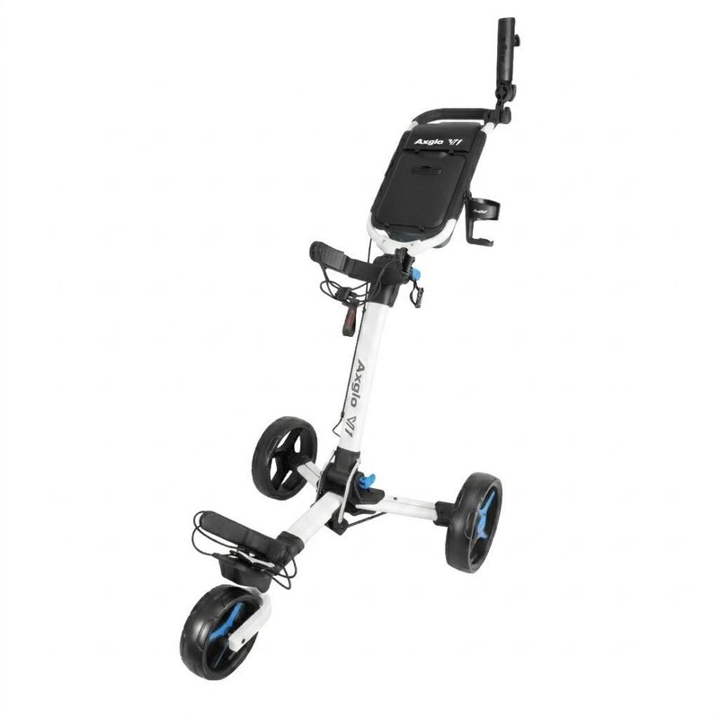 Axglo V1 carrello manuale da golf, bianco/blu