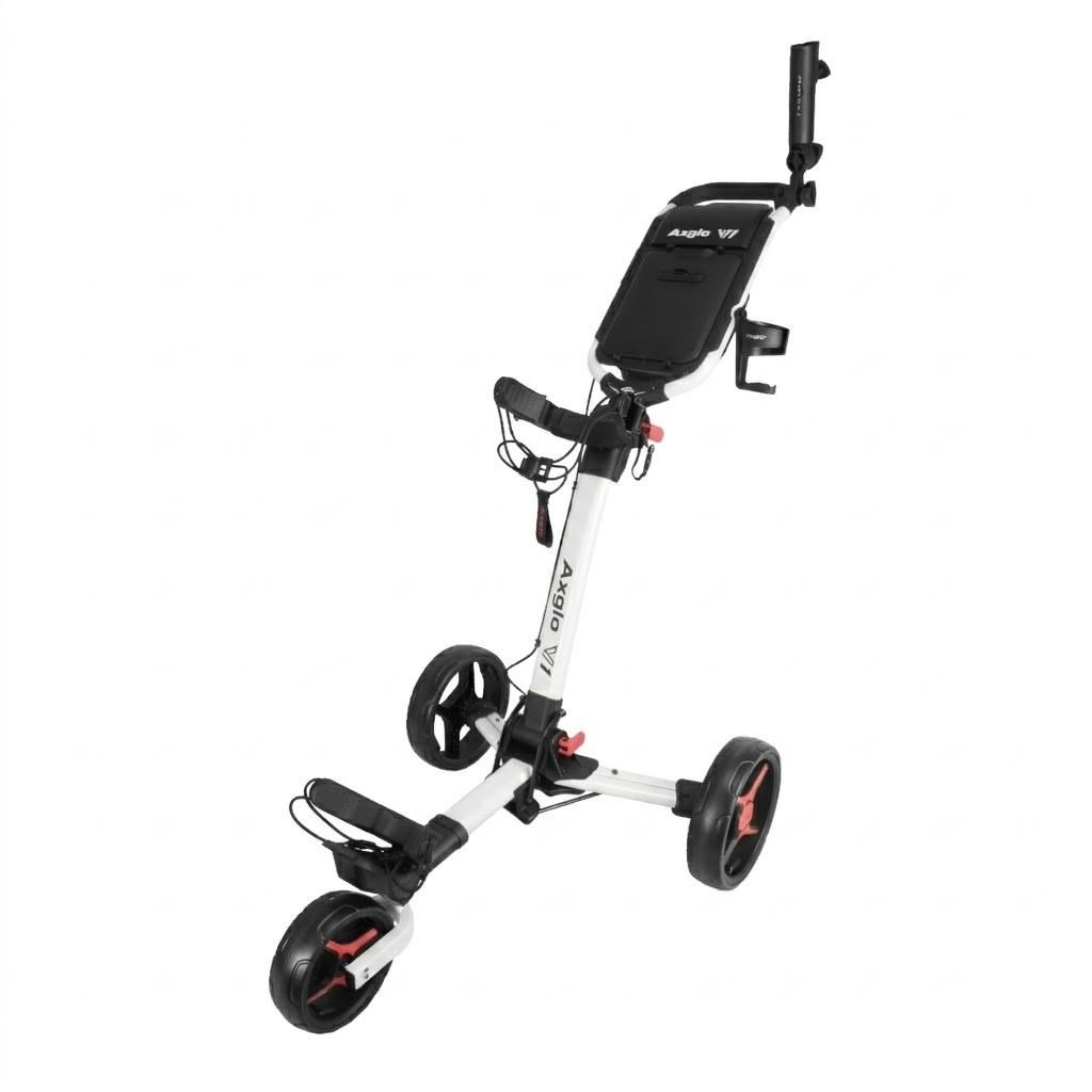 Axglo V1 carrello manuale da golf, bianco/rosso