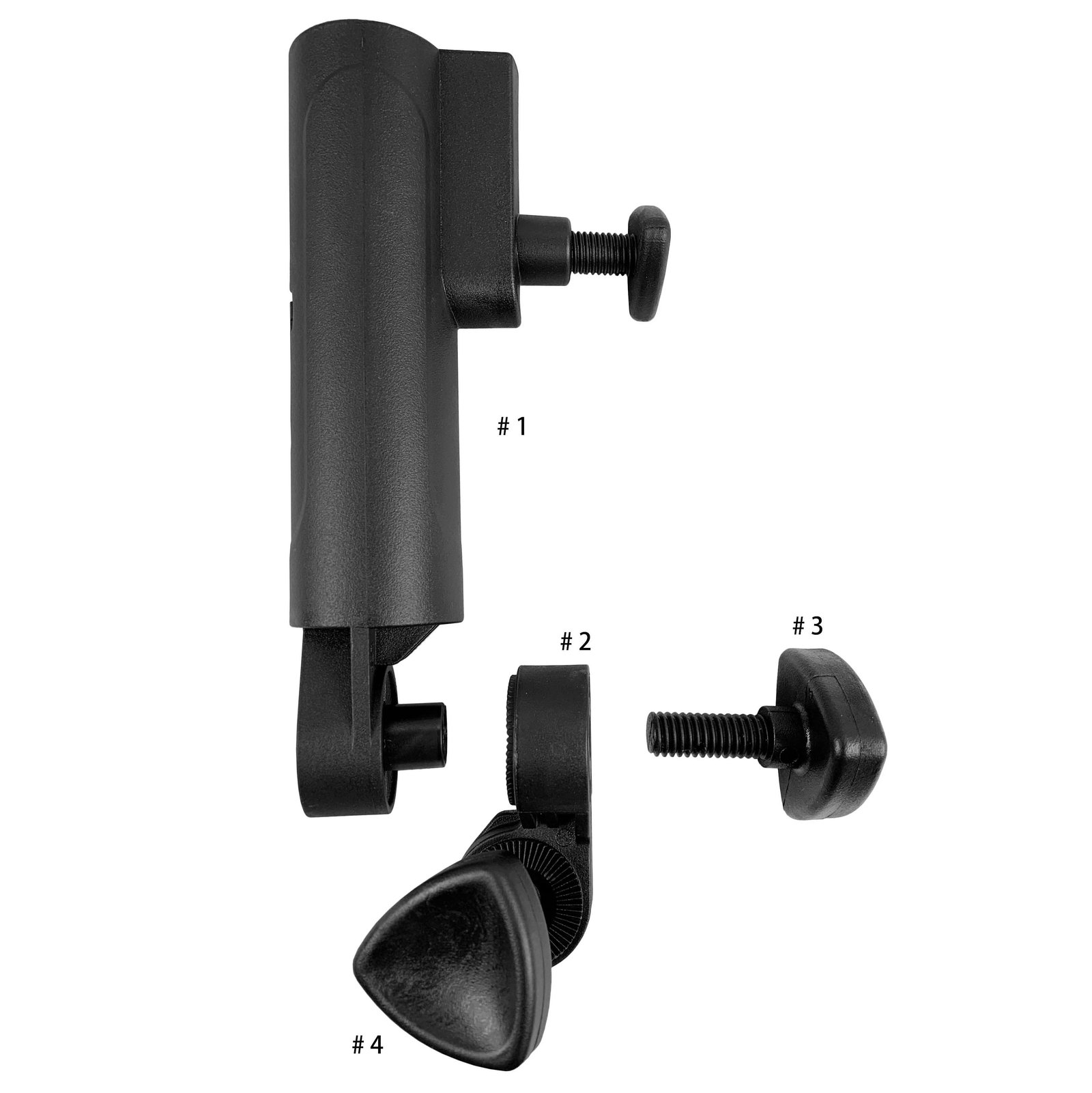 Axglo Adjustable Umbrella Holder accessorio per carrello, nero