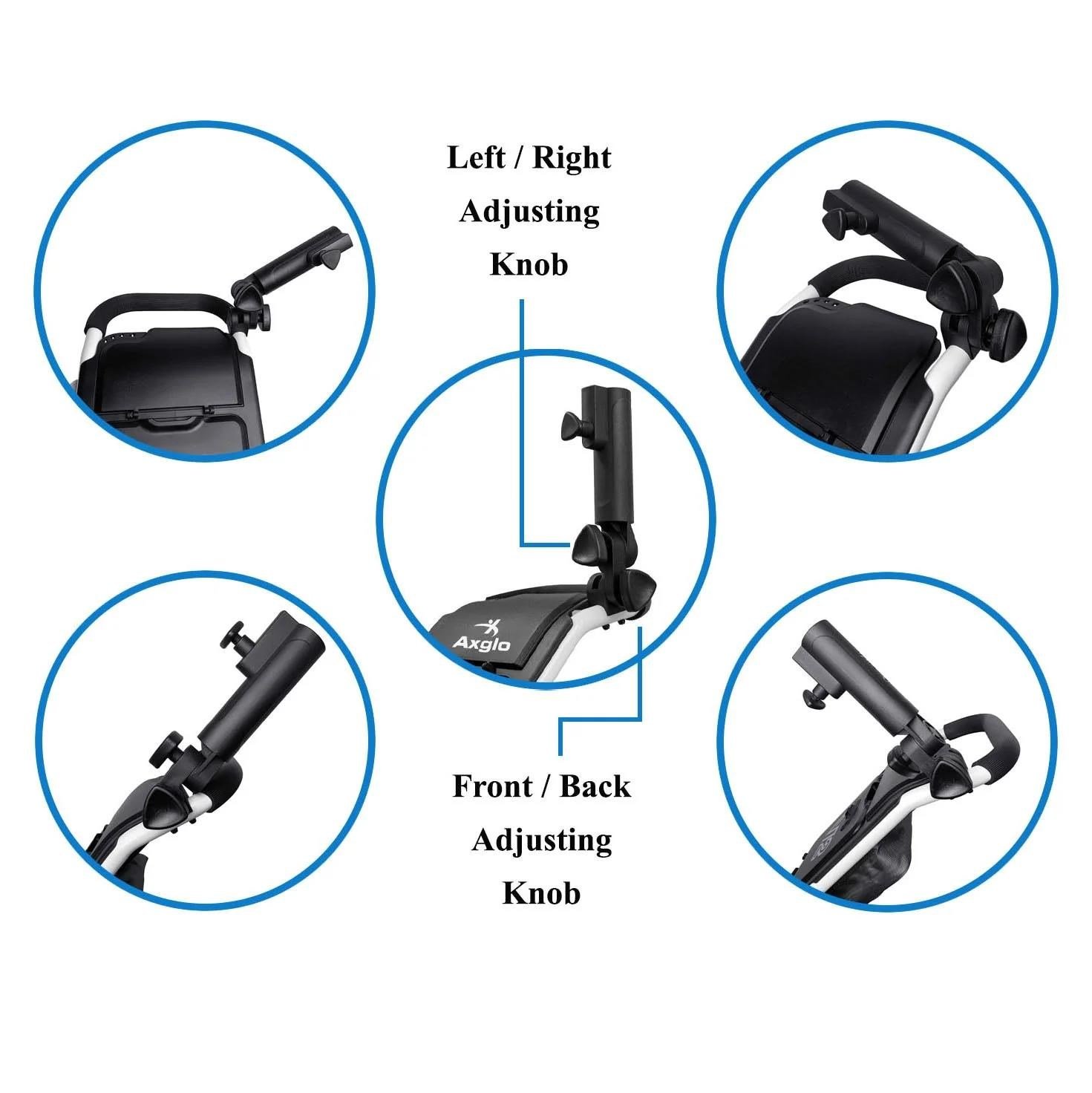 Axglo Adjustable Umbrella Holder accessorio per carrello, nero
