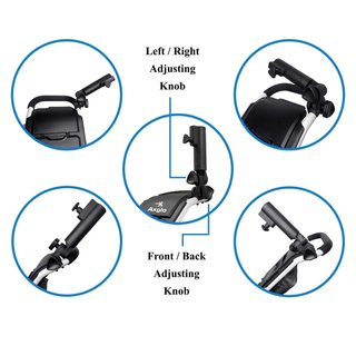 Axglo Adjustable Umbrella Holder accessorio per carrello, nero