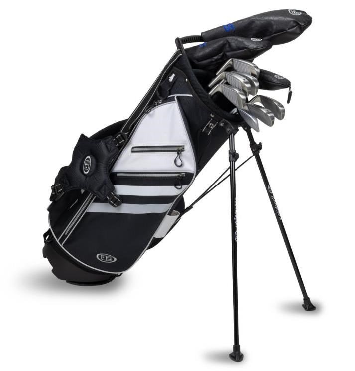 U.S. Kids Golf TS5-57 (145cm) 10-Club Combo set da golf junior, acciaio, stand bag, nero/bianco