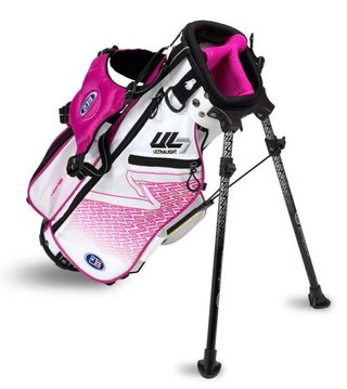 U.S. Kids Golf UL7-42 (107cm) set golf junior, grafite, + stand bag, bianco/rosa