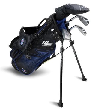 U.S. Kids Golf UL7-45 (114cm) set golf junior, grafite, + stand bag, nero/blu