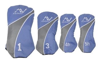 U.S. Kids Golf AV Cloud-60 (160cm) set da golf junior 11 mazze, grafite, + sacca stand bag, grigio/bianco/blu