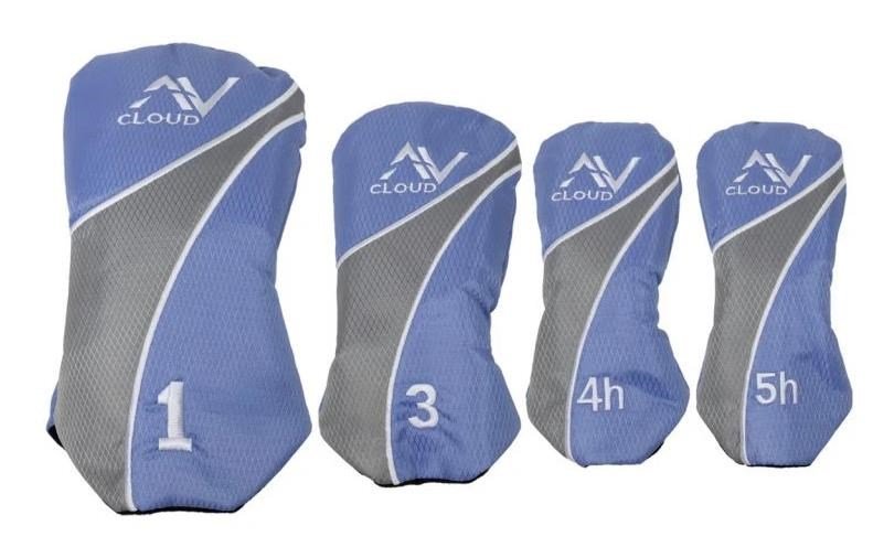 U.S. Kids Golf AV Cloud-60 (160cm) set da golf junior 11 mazze, grafite, + sacca stand bag, grigio/bianco/blu