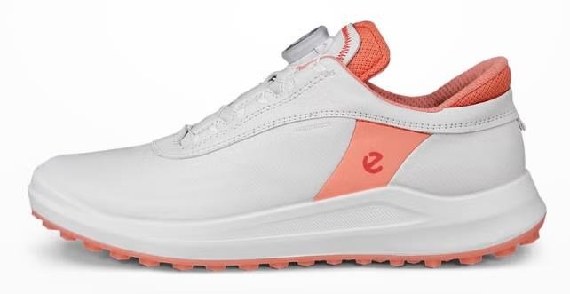Ecco Core BOA scarpe da golf da donna, bianco/burnt coral