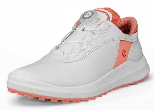 Ecco Core BOA scarpe da golf da donna, bianco/burnt coral