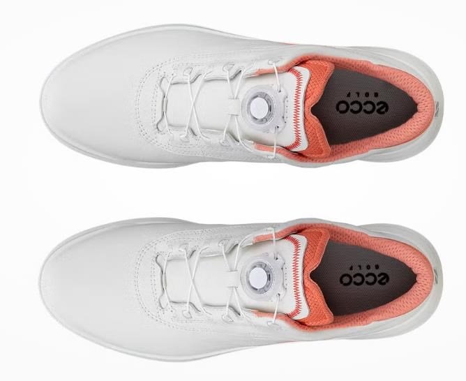 Ecco Core BOA scarpe da golf da donna, bianco/burnt coral
