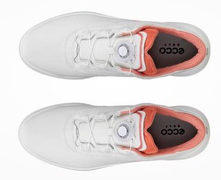 Ecco Core BOA scarpe da golf da donna, bianco/burnt coral