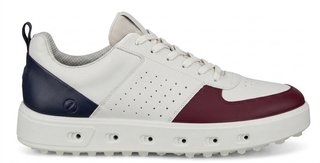Ecco Street 720 scarpe da golf donna, dark ruby/white/marine