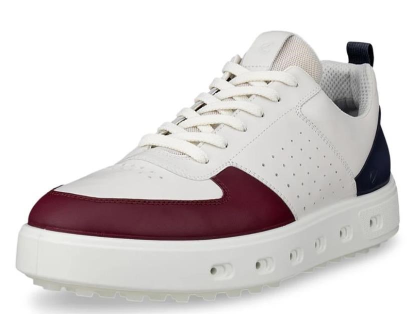 Ecco Street 720 scarpe da golf donna, dark ruby/white/marine