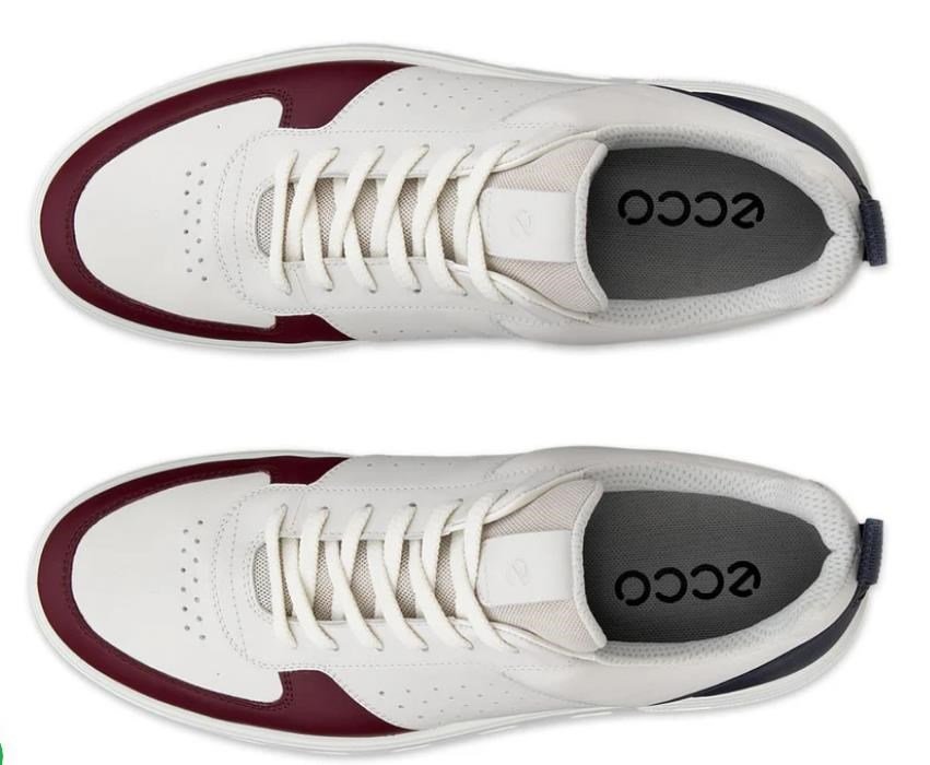 Ecco Street 720 scarpe da golf donna, dark ruby/white/marine
