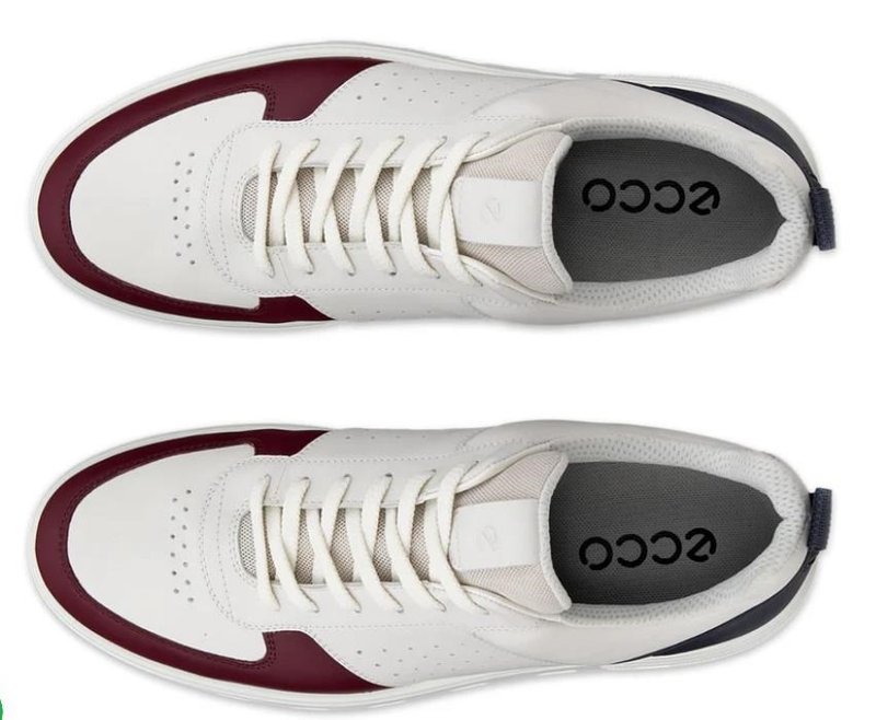 Ecco Street 720 scarpe da golf donna, dark ruby/white/marine