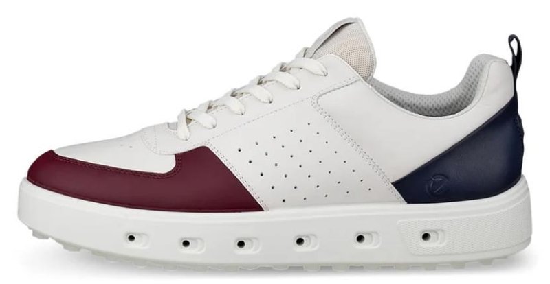 Ecco Street 720 scarpe da golf donna, dark ruby/white/marine