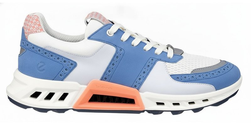 Ecco Biom C4 scarpe da golf uomo, federal blue/white/burnt coral