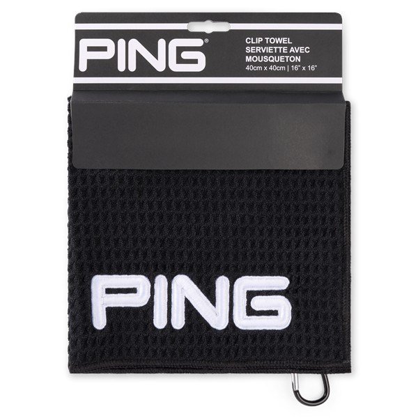 PING Golf Ping Clip asciugamano da golf, nero