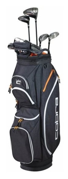 Cobra Fly-XL 2 Black Gold halfset da golf da uomo 2025, grafite + borsa da golf