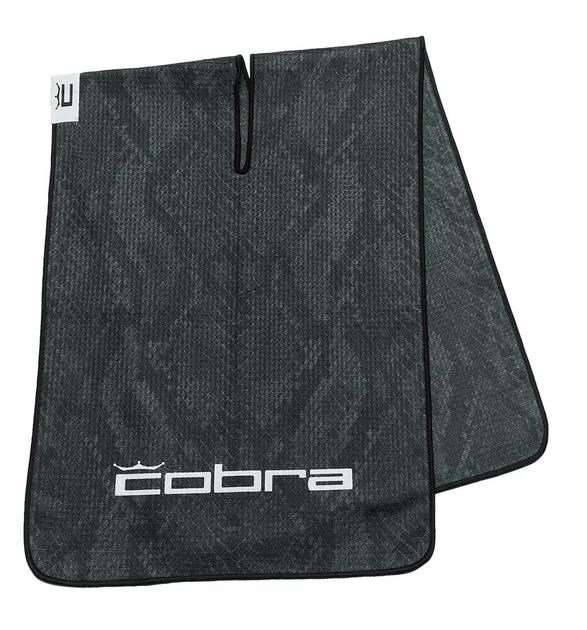 Cobra Snakeskin asciugamano da golf, nero snakeskin