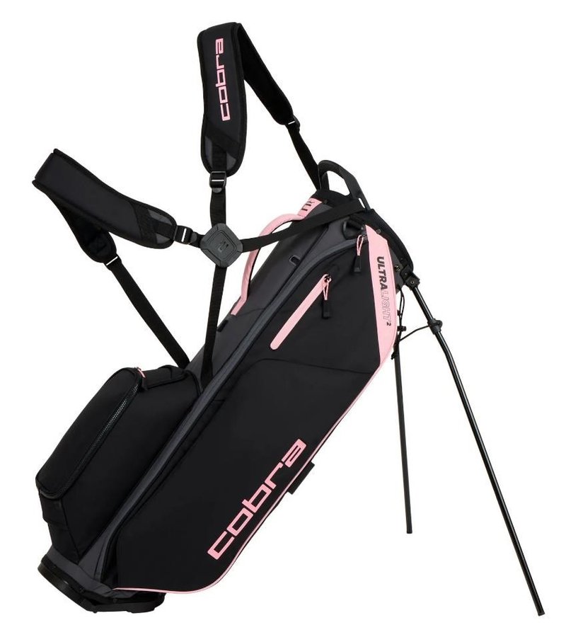 Cobra Ultralight 2 stand bag, nero/oro rosa