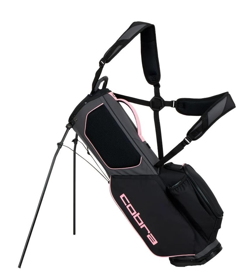 Cobra Ultralight 2 stand bag, nero/oro rosa