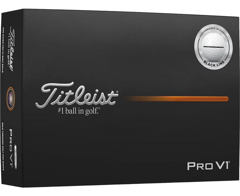 Titleist Pro V1 2025 palline da golf, Performance Alignment BLACK