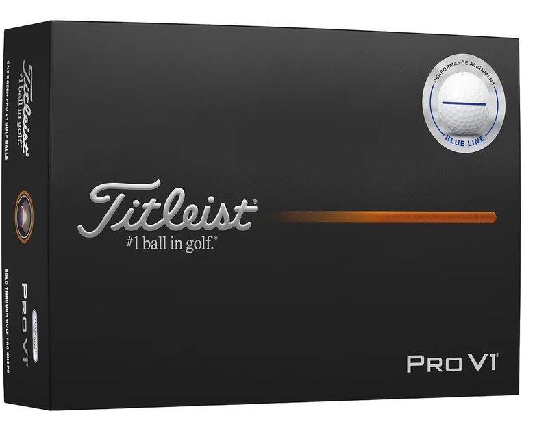 Titleist Pro V1 2025 palline da golf, Performance Alignment Blue