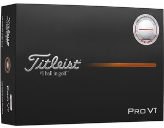 Titleist Pro V1 2025 palline da golf (12 palline), Performance Alignment RED
