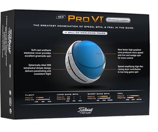 Titleist Pro V1 2025 palline da golf (12 palline), Performance Alignment RED