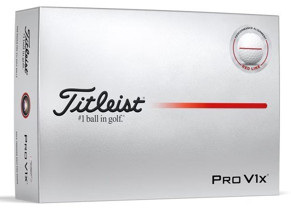 Titleist Pro V1x 2025 palline da golf, Performance Alignment RED