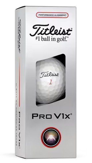 Titleist Pro V1x 2025 palline da golf, Performance Alignment RED