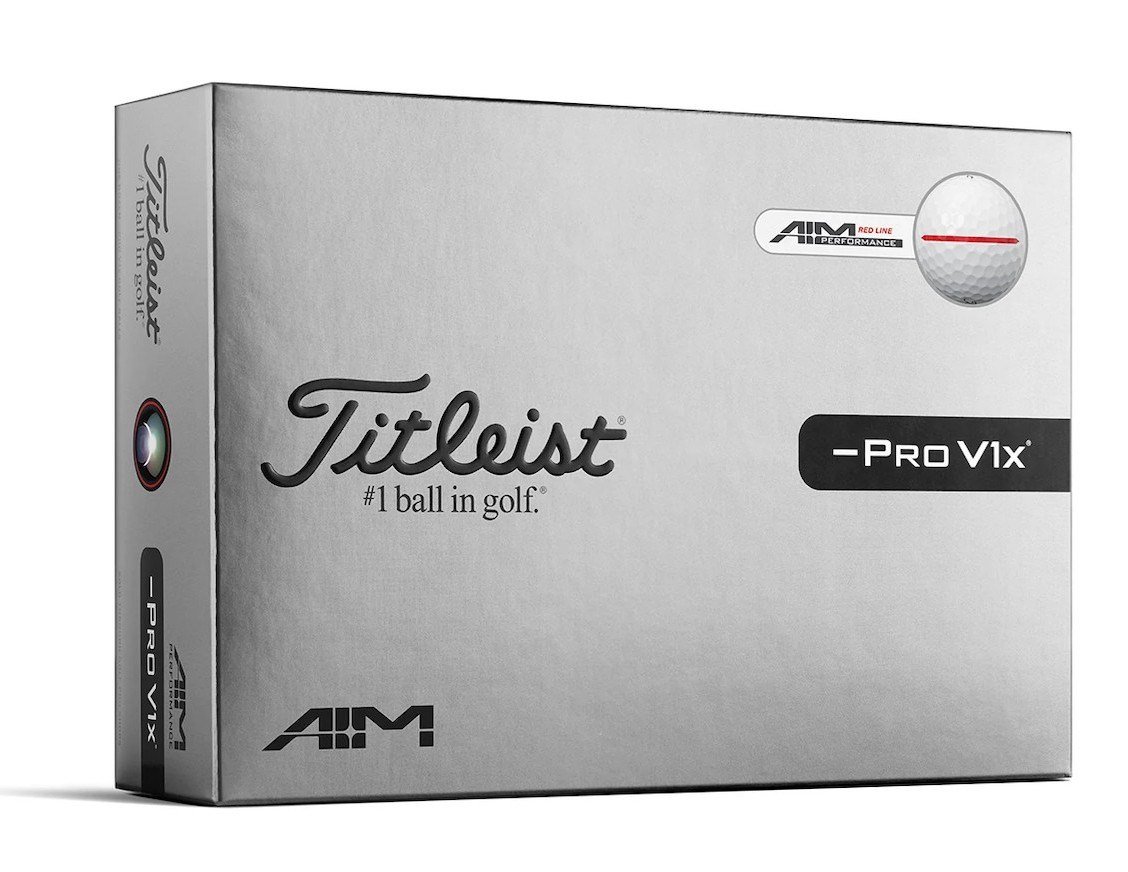 Titleist Pro V1x Left Dash Performance Alignment RED palline da golf