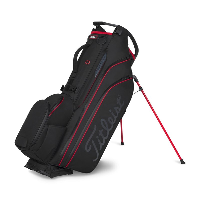 Titleist Hybrid 14 StaDry stand bag, nero/nero/rosso