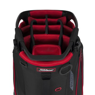 Titleist Hybrid 14 StaDry stand bag, nero/nero/rosso