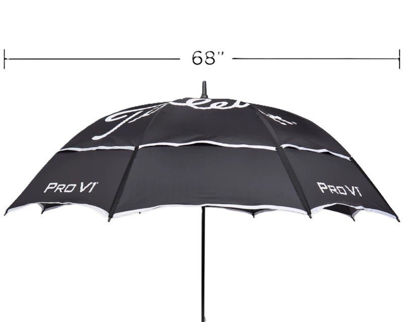 Titleist Tour Double Canopy ombrello, nero/bianco
