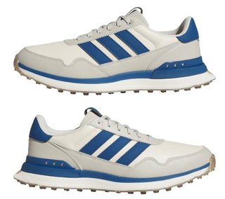 Adidas S2G 26 Leather Spikeless scarpe da golf uomo, bianco/blu