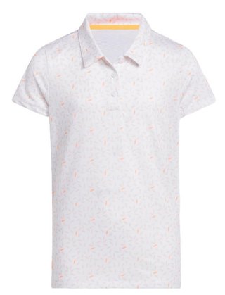 Adidas Print junior polo da bambino, bianco