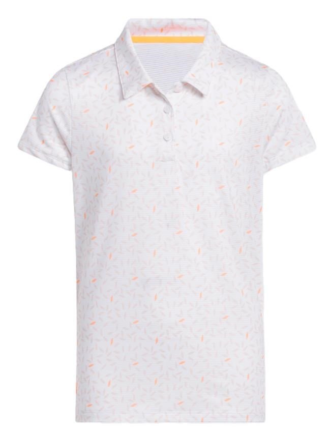 Adidas Print junior polo da bambino, bianco