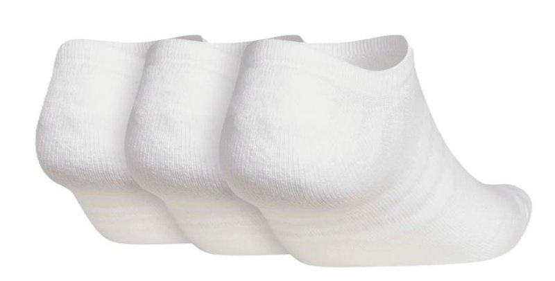 Adidas No Show calzini uomo (3 paia), bianchi