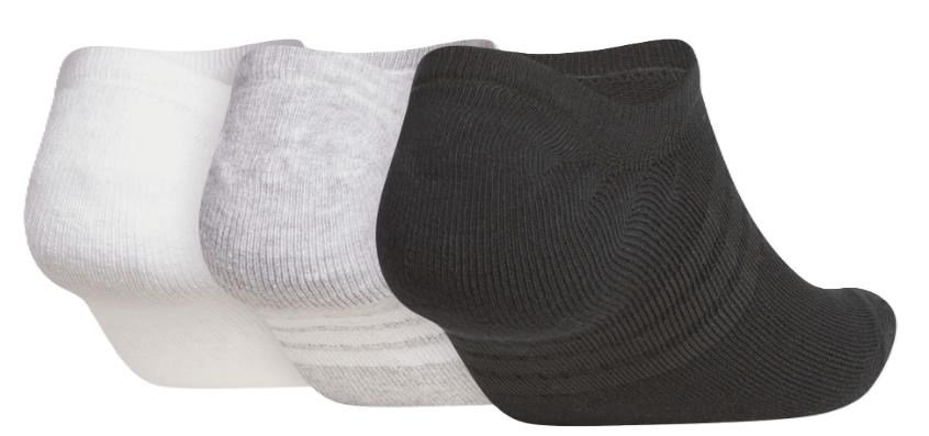 Adidas Performance No Show calzini uomo (3 paia), bianco/grigio/nero