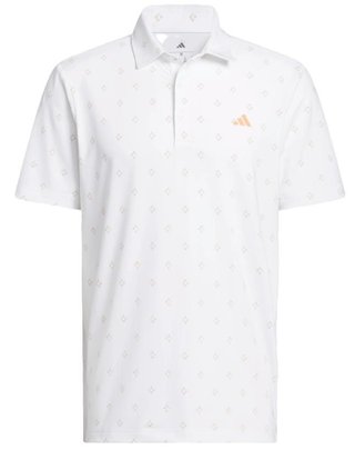 Adidas Ultimate365 Essence Print polo da uomo, bianco
