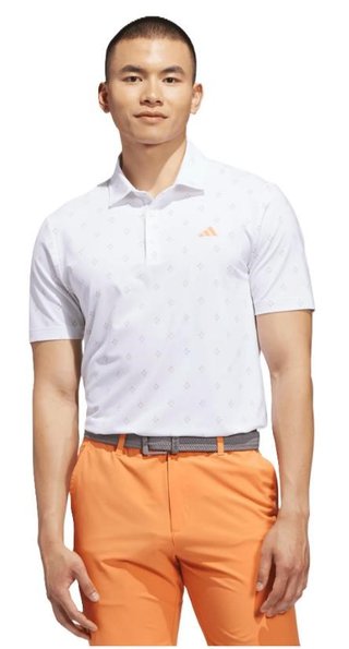 Adidas Ultimate365 Essence Print polo da uomo, bianco
